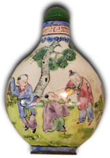 Chinese painted enamel snuff bottle, Qianlong period, c. 1736-95