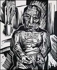 "70 Jahre Alt (70 Year Old)" by Karl Schmidt-Rottluff, 1926