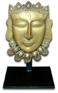 17th-century mask of Lord Shiva, a Hindu deity