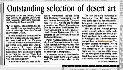 Canberra Times 1989 - Warlimpirrnga