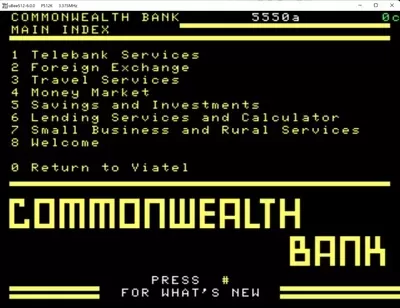 Commonwealth Bank on Viatel before the internet