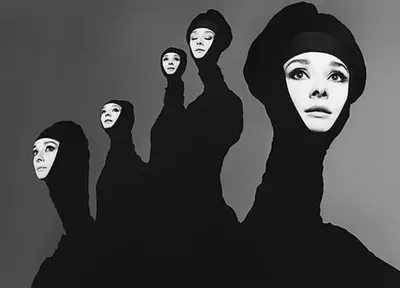 Richard Avedon created this image of the actress Audrey Hepburn for the inaugural issue of Famous Photographers magazine