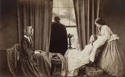 Henry Peach Robinson (English, 1830-1901) Fading Away 1858 Albumen silver print from glass negatives. The Royal Photographic Society Collection at the National Media Museum, Bradford, United Kingdom