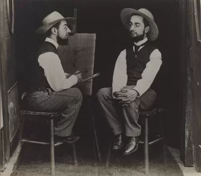 Henri de Toulouse-Lautrec as Artist and Model, by Maurice Guibert