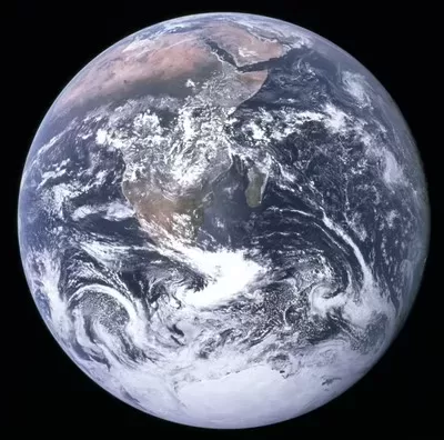 The famous Blue Marble photo of Earth