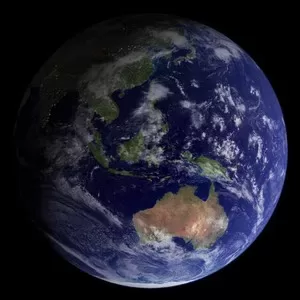 Blue Marble photo showing Australia