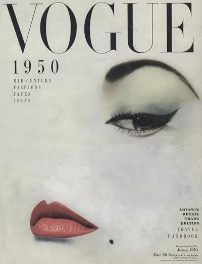 Erwin Blumenfeld (American born Germany, 1897-1969) “Doe Eye” Vogue cover 1950