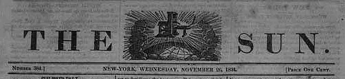 The old New York Sun masthead