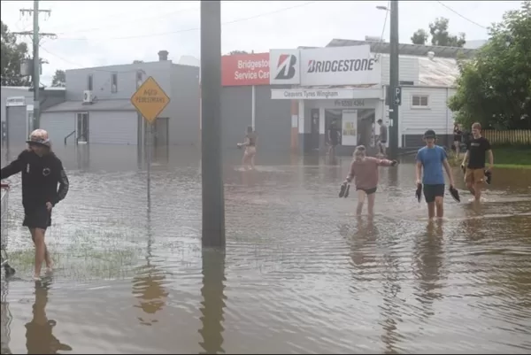 Wingham CBD flood, March 20 2021