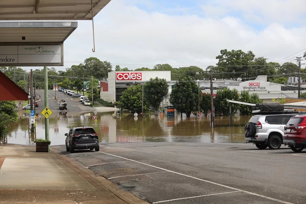 Wingham CBD flood, March 20 2021