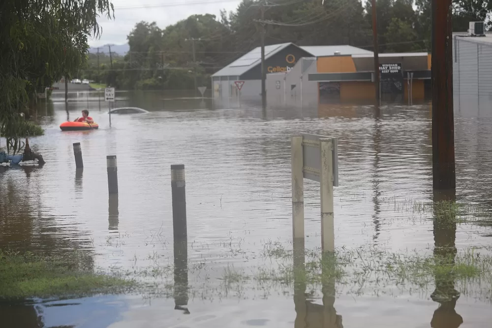 Wingham CBD flood, March 20 2021