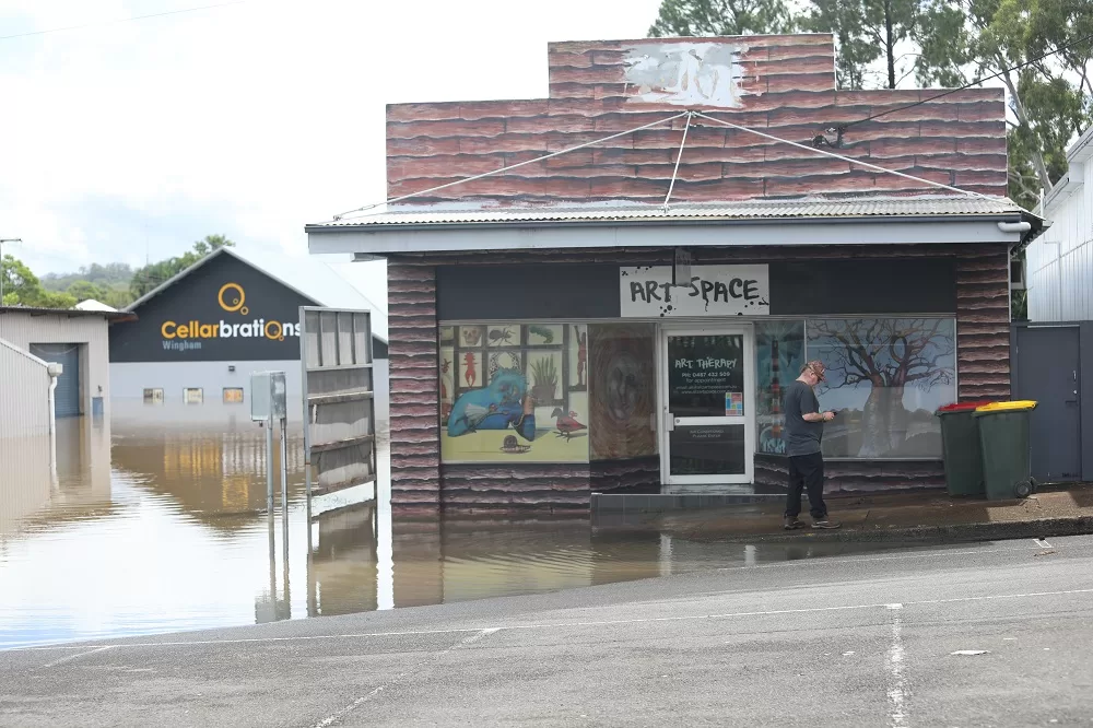 Wingham CBD flood, March 20 2021