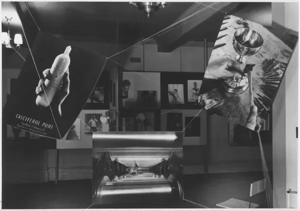 Wolfgang Sievers and Helmut Newton’s exhibition New Visions in Photography, Federal Hotel, Collins Street, Melbourne, 1953. Photograph by Wolfgang Sievers. Courtesy National Library of Australia, Canberra