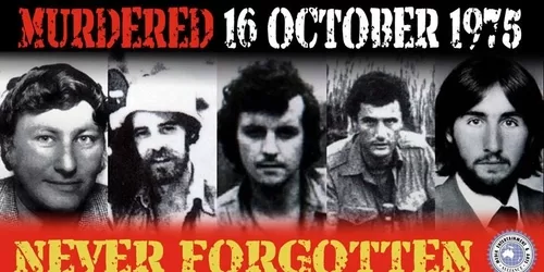 The Balibo Five, from left to right - Gary Cunningham, died aged 27; Brian Peters, died aged 24; Malcolm Rennie, died aged 29; Greg Shackleton, died aged 29; Tony Stewart, died aged 21