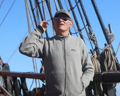 Captain Frank Allica, HMB Endeavour.
Sydney, Australia - Tauranga, New Zealand, 12-27 September 2019
© 2019 Mark Anning photo