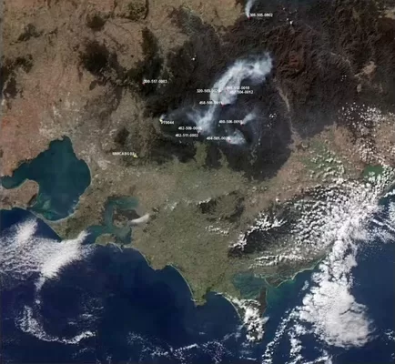 MODIS Rapid Response Terra Satellite image taken 20 April 2018 showing the smoke intensity of the logging burns. NASA 2018