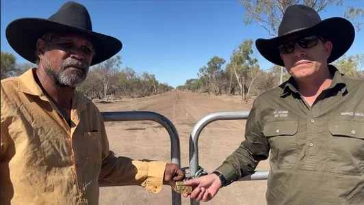 Johnny Wilson, Chair Nurrdalinji Aboriginal Corporation and Rallen Director Pierre Langenhoven