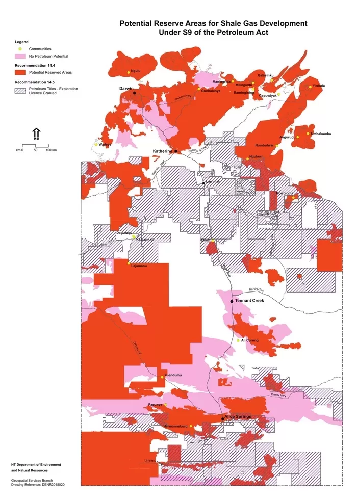 Northern Territory fracking map