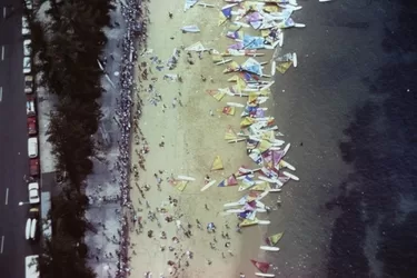 Sydney Festival. Sailboarding. Aerial Photography. © 1985 Mark Anning photo