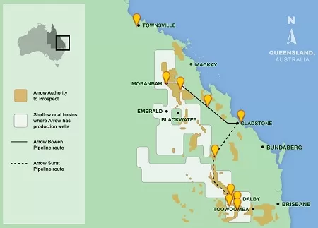 Arrow Energy map