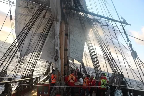 HMB Endeavour under sail © 2019 Mark Anning photo. All Rights Reserved.