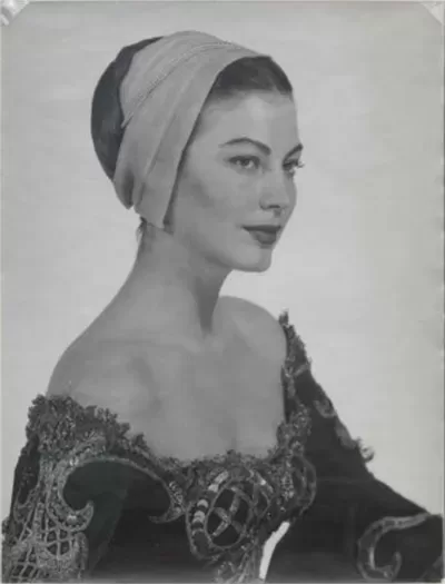 “Ava Gardner in costume for Albert Lewin’s ‘Pandora and the Flying Dutchman’” (1950) by Man Ray
