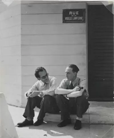 “Man Ray with Duchamp” (1948)