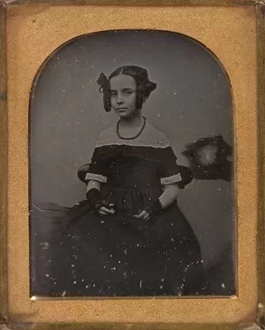 George B. Goodman, 'Susannah Caroline Lawson', May 1845. Bathurst, ninth-plate, uncased daguerreotype in pinchbeck frame. Mitchell Library, State Library of New South Wales, Sydney, MIN 158.