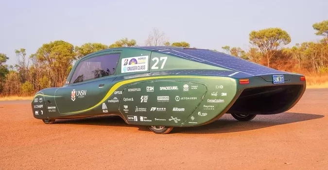 The Sunswift 7, a solar-powered car designed and built by students from UNSW Sydney