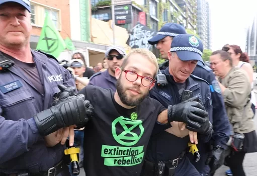 Extinction Rebellion arrest Sydney © 2019 Mark Anning photo