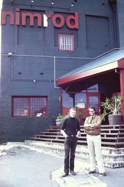 John Bell and Michael Donovan at Nimrod Theatre © Mark Anning photo 1983