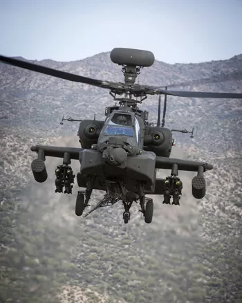 Apache helicopter AH-64E Photo credit: Boeing photo