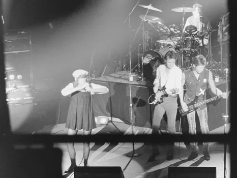 Chrissie Amphlett sings during a performance by Divinyls at Selinas, Coogee Bay © 1983 Mark Anning photo