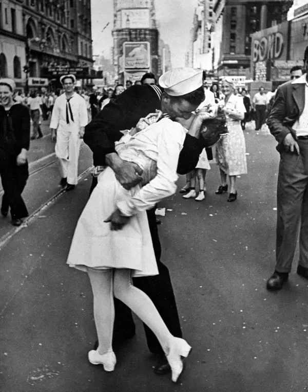 Alfred Eisenstaedt's photo is called “V-J Day in Times Square” but is known to most people simply as “The Kiss.”