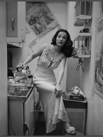 Show Girl [Rosemary pouring tea], 1949, Stanley Kubrick for LOOK magazine