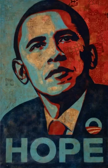 Sheppard Fairey's Obama "Hope" poster