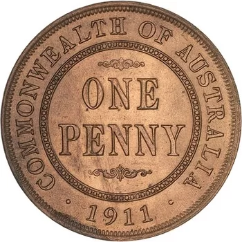 1911 Australian Penny Reverse