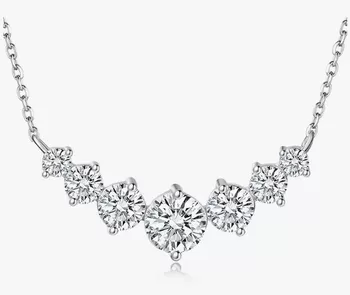 Lab Created Moissanite Diamond Necklace for Women