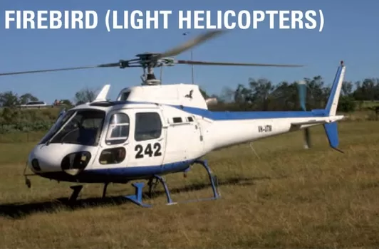 NSW RFS aviation Squirrel helicopter