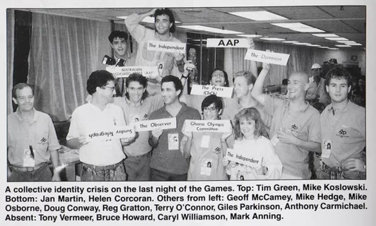 AAP staff at the 1990 Auckland Commonwealth Games.