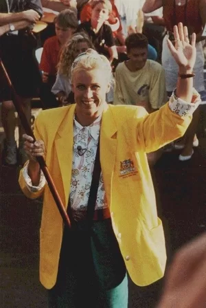 Australian swimmer Lisa Curry during the opening ceremony © Mark Anning photo