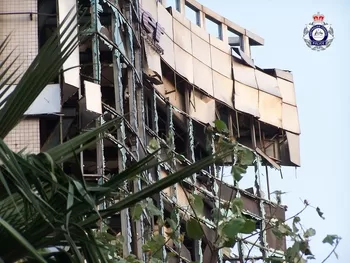 Jakarta Embassy Bombing damage to buildings