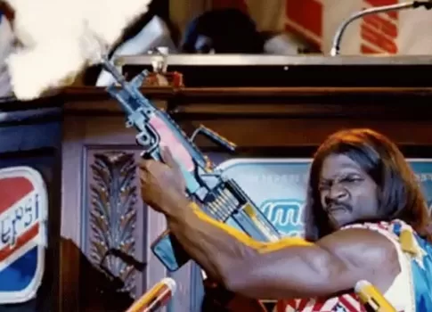 President Dwayne Elizondo Mountain Dew Herbert Camacho gives his State of the Union address in the movie 