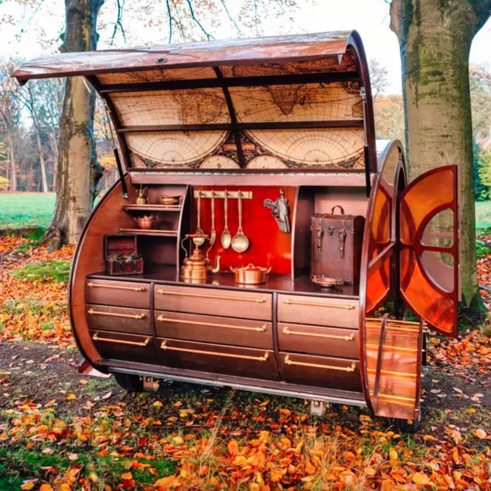 Steampunk Teardrop Trailer by The Love Bird Company