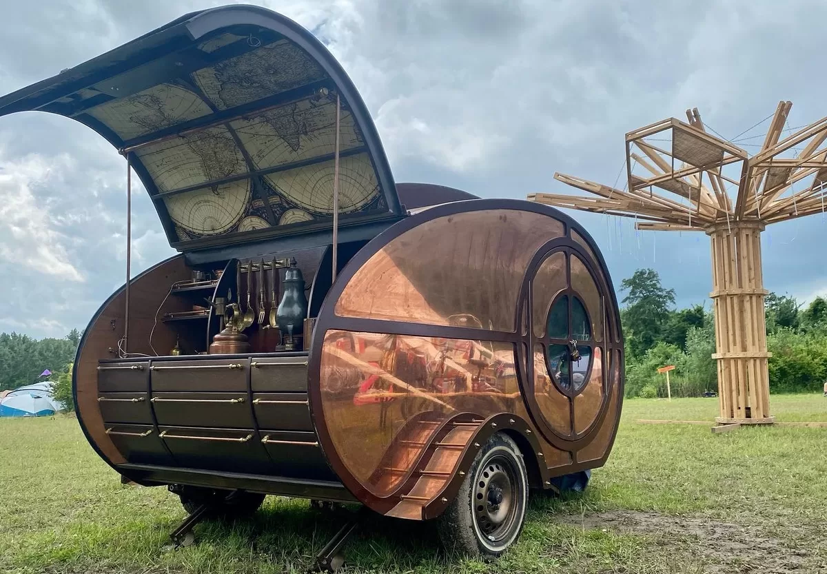 Steampunk Teardrop Trailer by The Love Bird Company